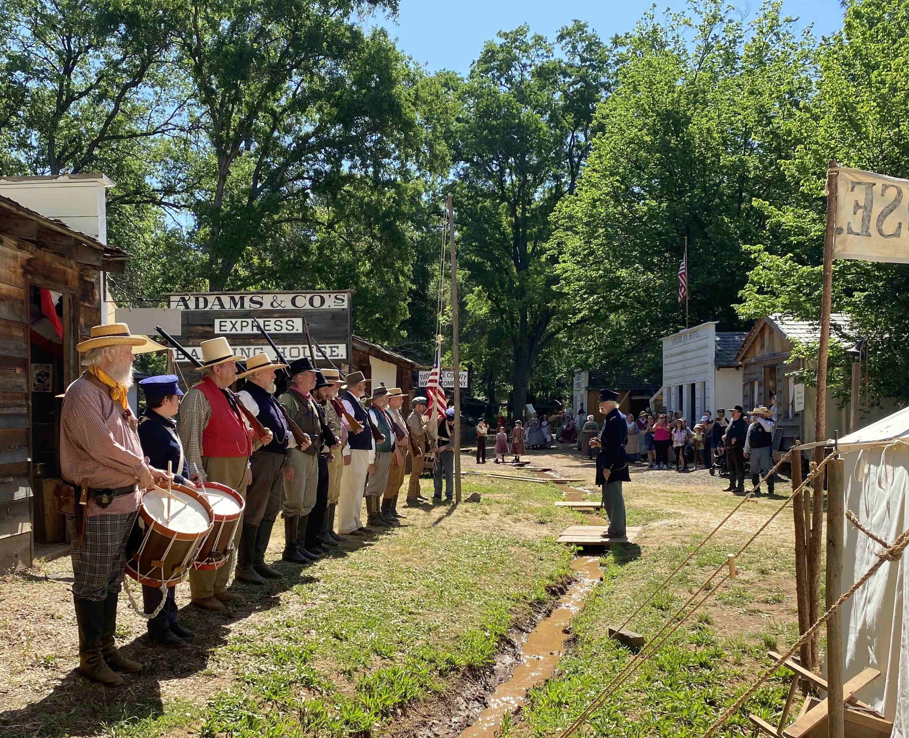 Militia reenactors at the Columbia Diggins event
