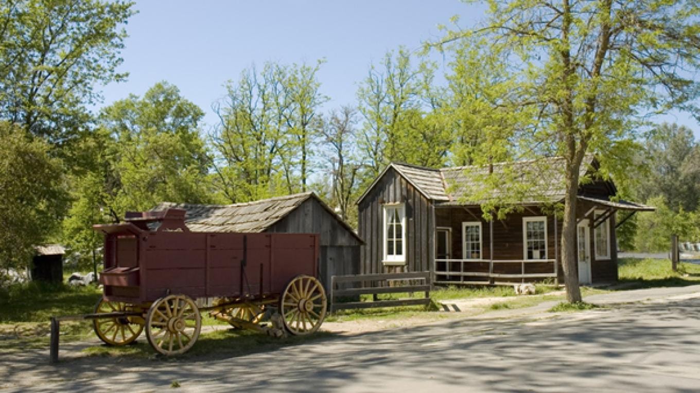 Gold Rush era miner's shack in Columbia