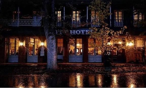 Historic Victorian hotel exterior Gold Rush era